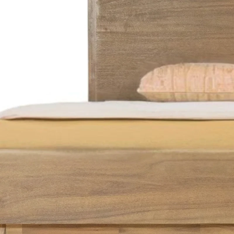 HomeRoots Natural Wood Queen Bed Frame