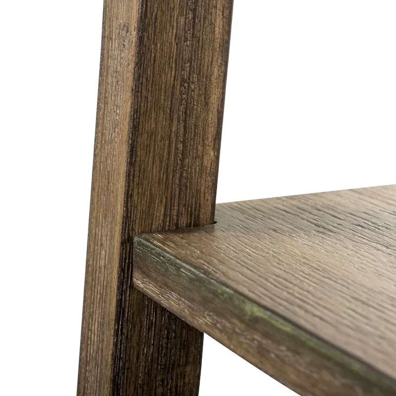 Stone Brook Rustic Saddle Leaning Bookcase