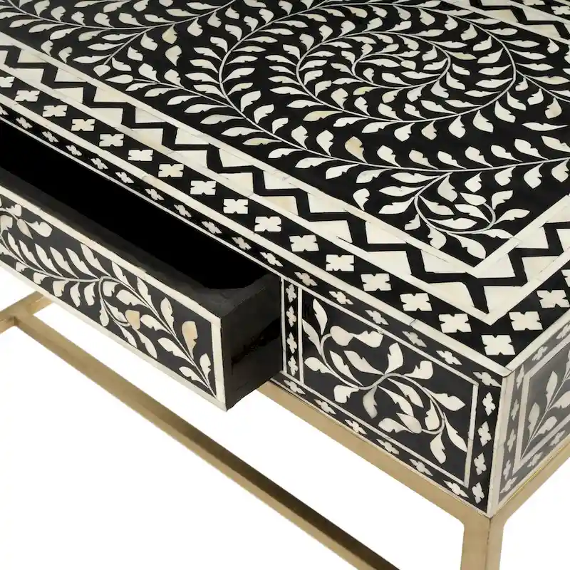 Butler Perilla Black and White Bone Inlay Writing Desk