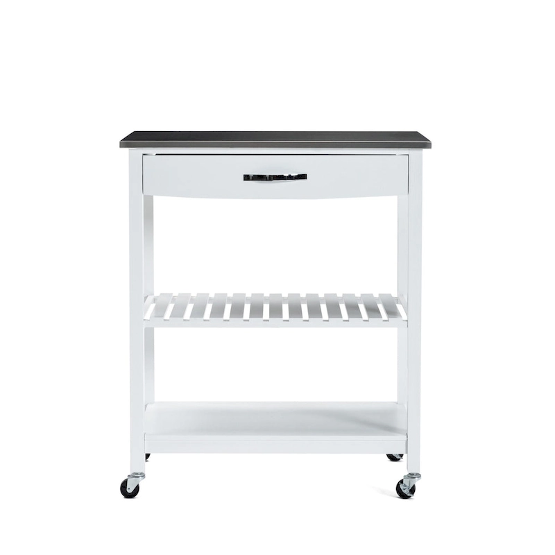 Holland Kitchen Cart With Stainless Steel Top