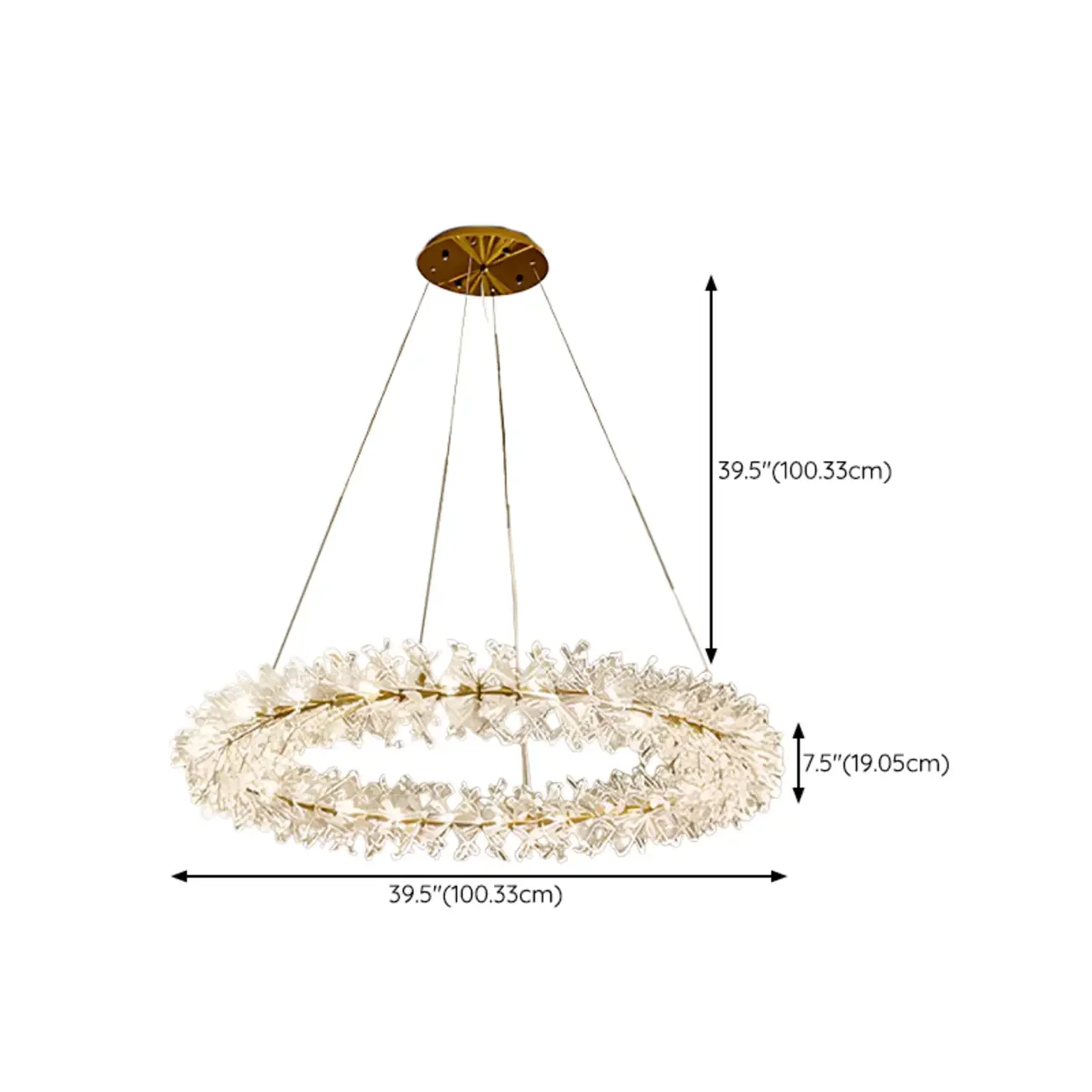 Modern Gold Crystal Garland Ambient Chandeliers