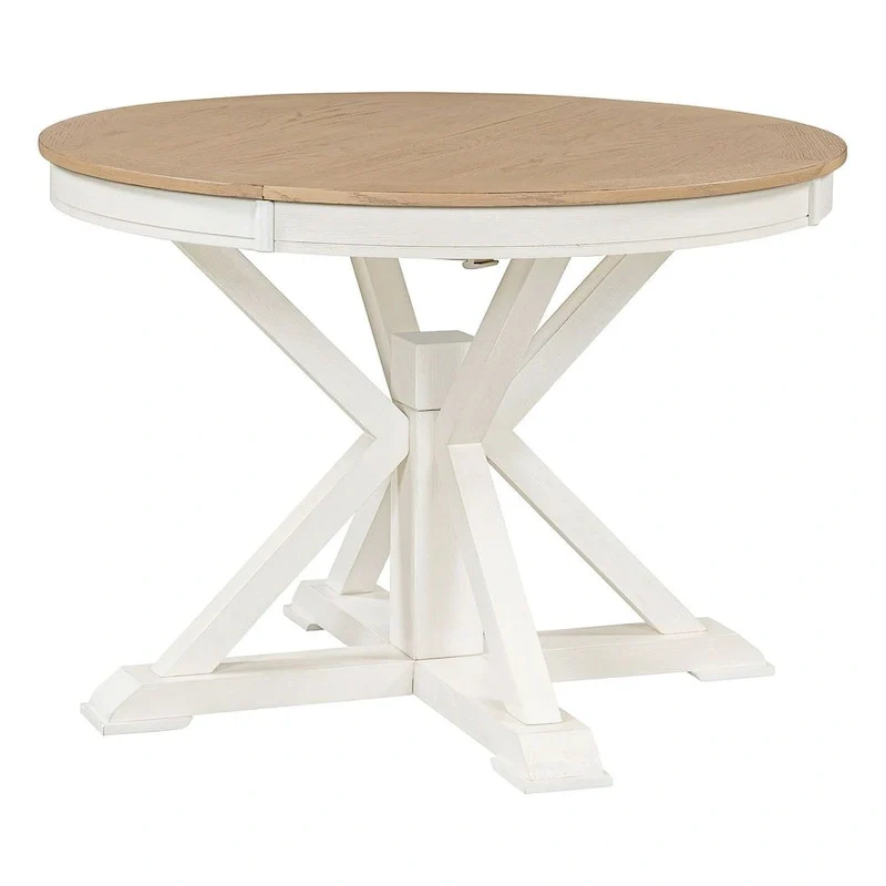 5-Piece Dining Set with Extandable Round Table