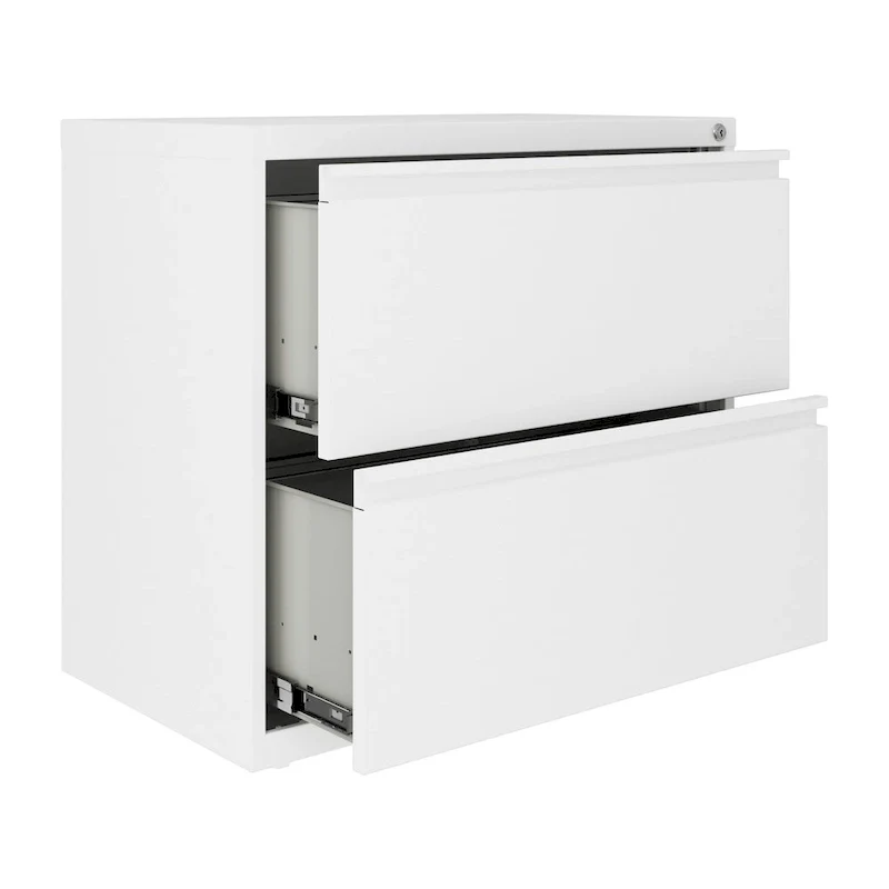 Hirsh 30 Inch Wide 2 Drawer Lateral 101 File Cabinet, White