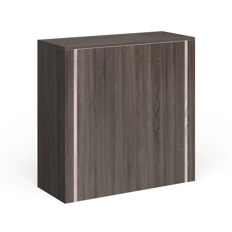 4-Drawer Chest with Invisible Pulls – Dark Oak & High-Gloss Grey, Modern Style, Single