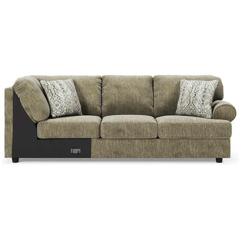 Signature Design by Ashley Hoylake Brown 3-Piece Sectional with Chaise - 143 W x 95 D x 35 H