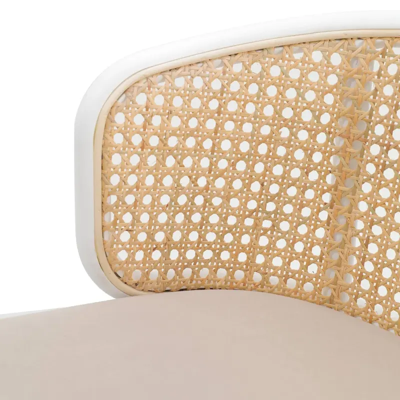 LeisureMod Ervilla Bar Stool with White Powder Coated Steel Frame Set of 2 - 37