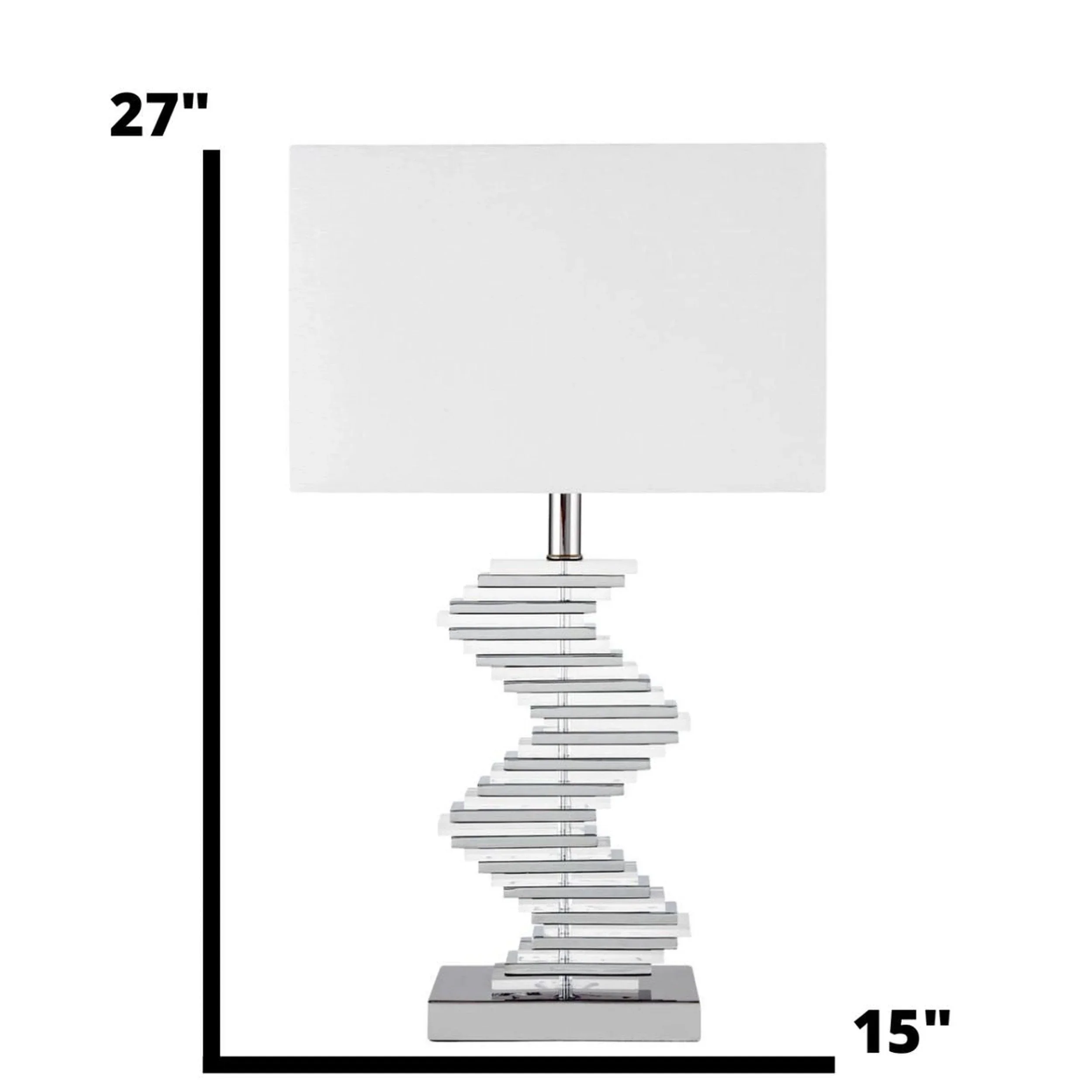 Dual Tone Table Lamp with Wavy Base