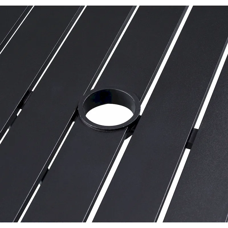 5pc Aluminum and Wicker Swivel Rocking Palmetto Patio Dining Set with Cushions - N/A