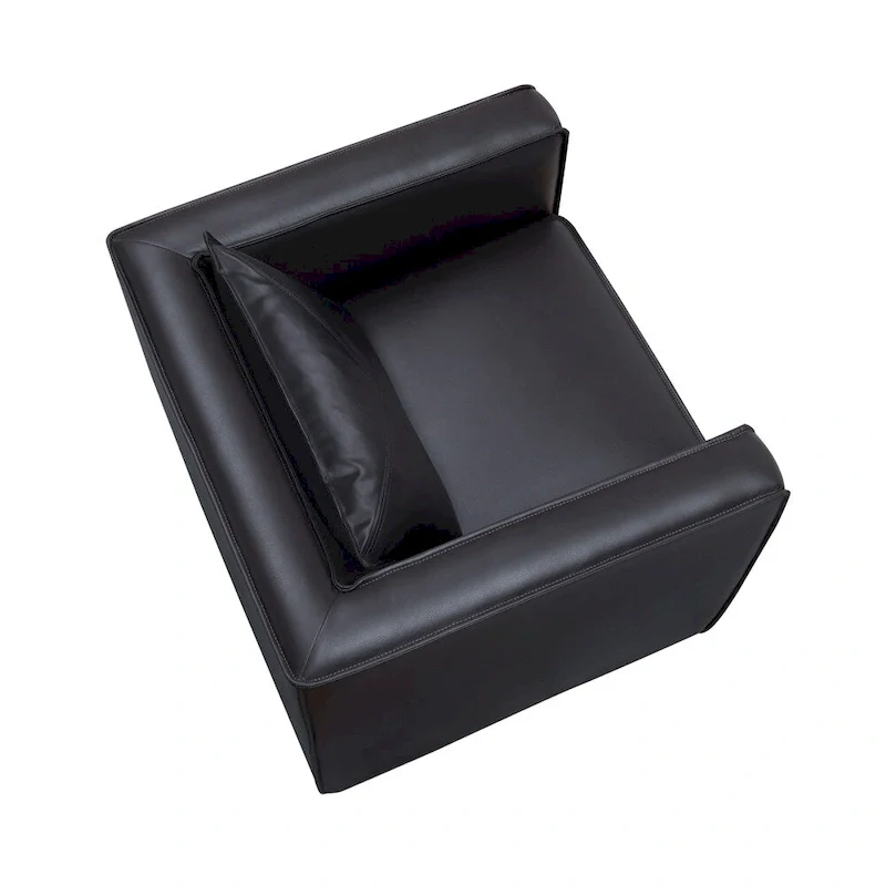 Jier Modern Breathable Vinyl Padded Accent Chair by Furniture of America