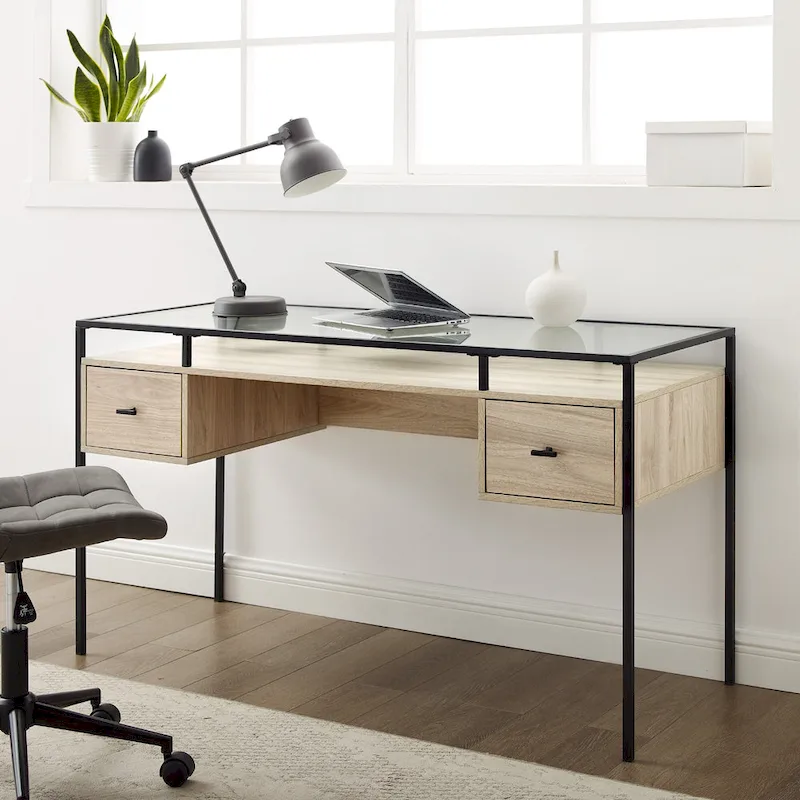 Middlebrook 56-inch Glass Top Writing Desk