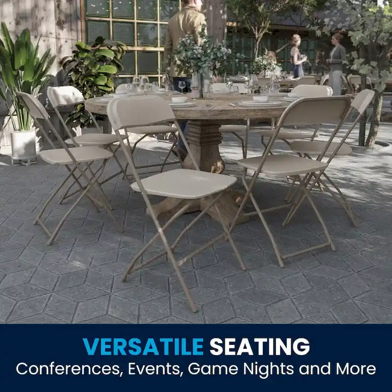 Plastic Folding Chair - 10 Pack 650LB Weight Capacity - Event Chair