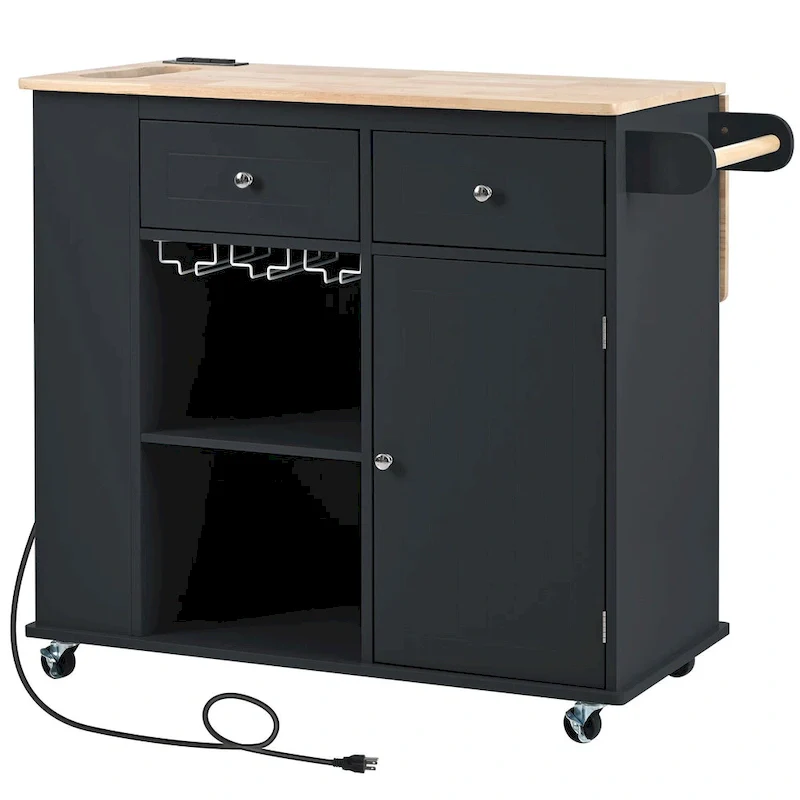 Kitchen Island with Power Outlet