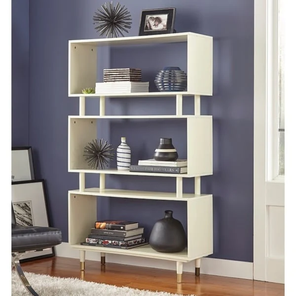 Simple Living Margo Mid-Century Modern 3-tier Bookshelf - 59.5h x 36w x 11.8d
