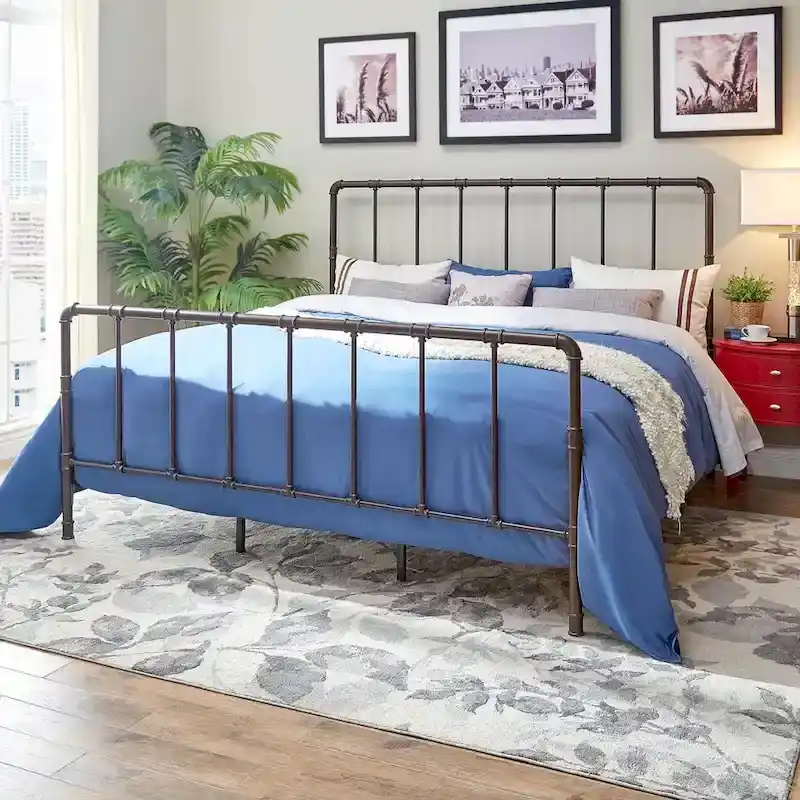 West Antique Industrial Iron Bed by iNSPIRE Q Classic