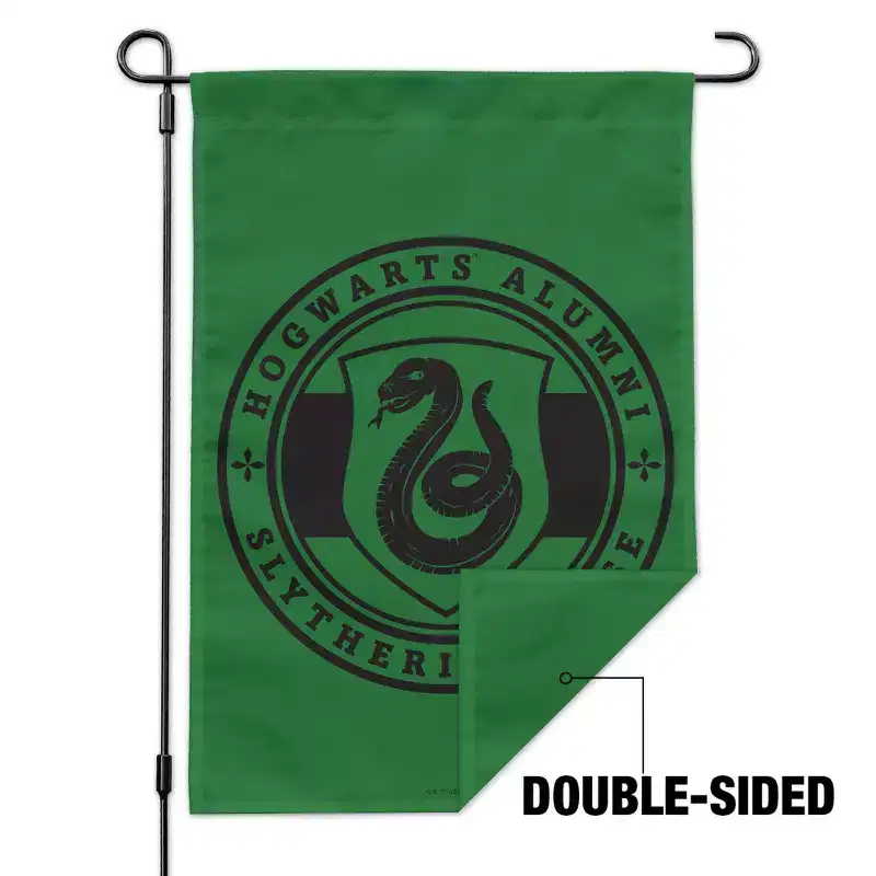 Harry Potter Slytherin House Badge Garden Yard Flag with Pole Stand Holder