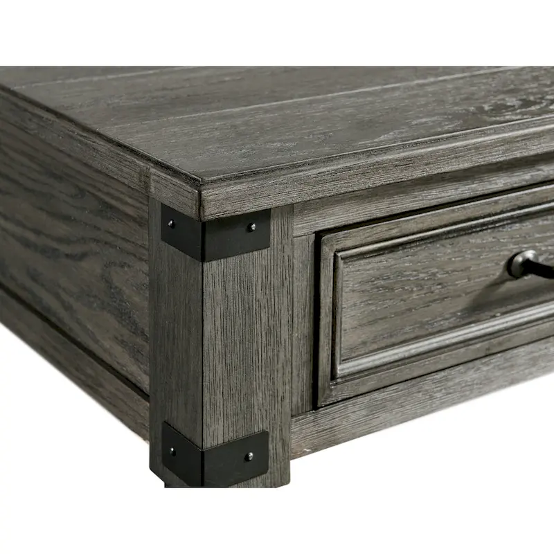 Foundry Brushed Pewter End Table