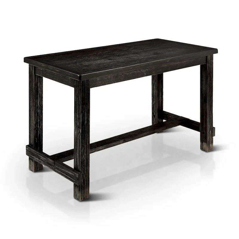 Furniture of America Tays Rustic Black 60-inch Counter Height Dining Table