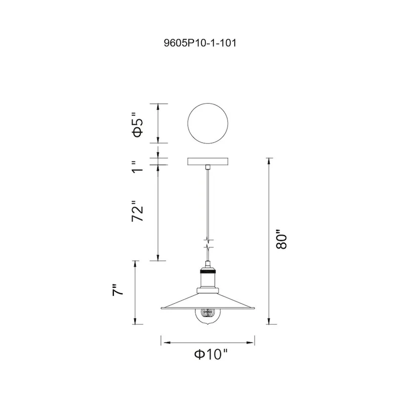 Brave 1 Light Black Mini Pendant