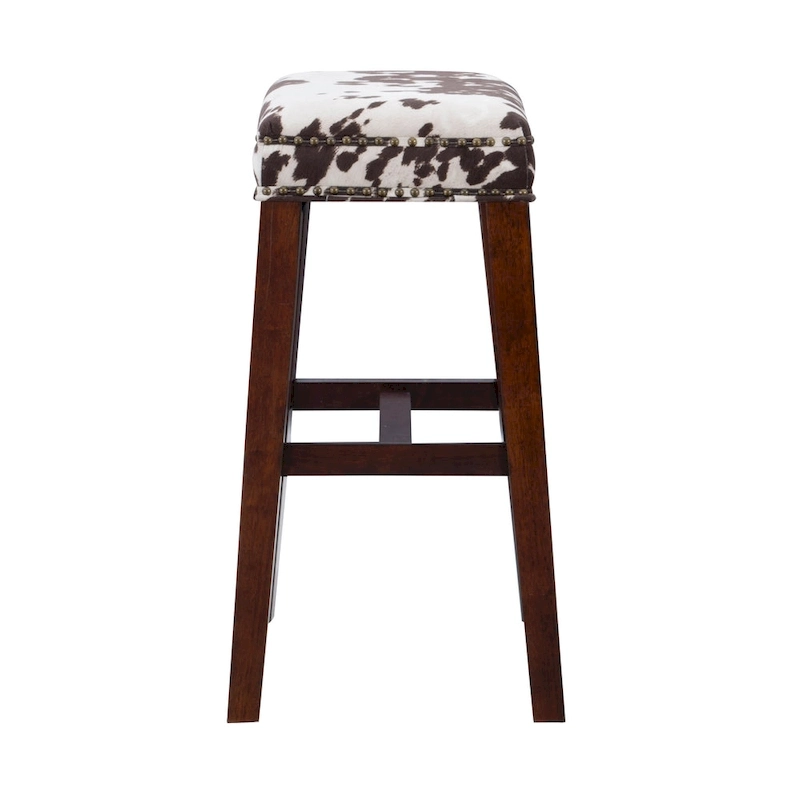 Ian Brown Cow Print Bar Stool
