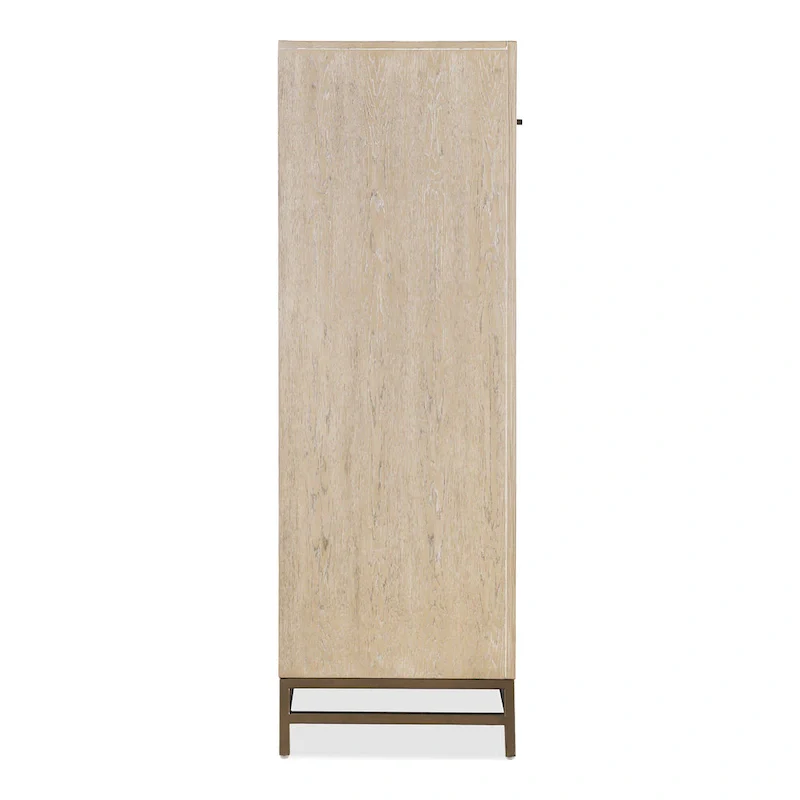 Furniture of America Drayden Transitional Solid Wood 5-Drawer Chest with Metal Legs