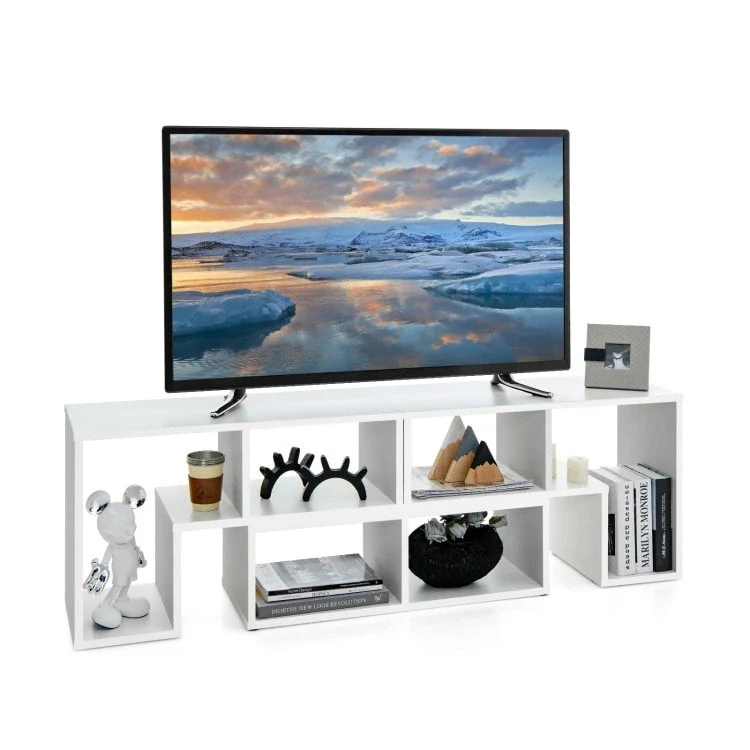 3 Pieces TV Stand Console Entertainment Center for TVs up To 65 Inch with Bookcase Shelves - 26.5 x 12 x 17 (L x W x H)