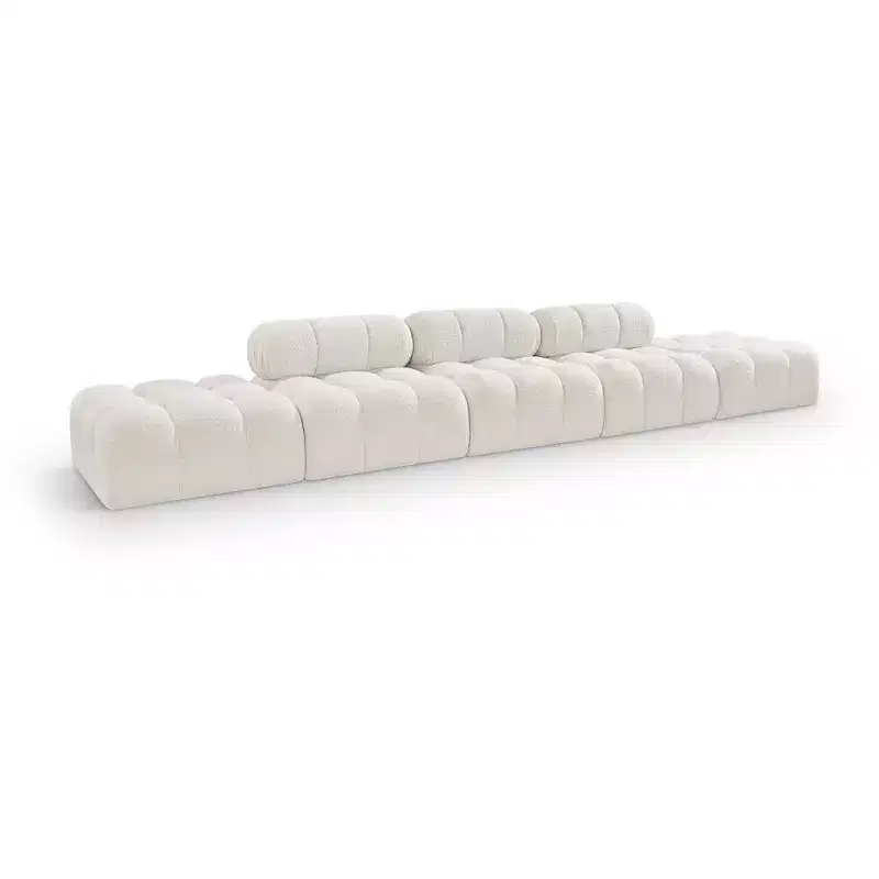 Meridian Furniture Ames 170 Boucle Fabric Upholstered 5pc. Modular Sofa