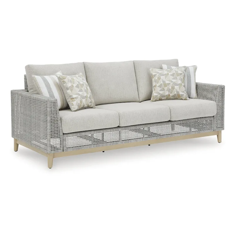 Signature Design by Ashley Seton Creek Gray Outdoor Sofa with Cushion - 82.63 W x 36.25 D x 35.88 H