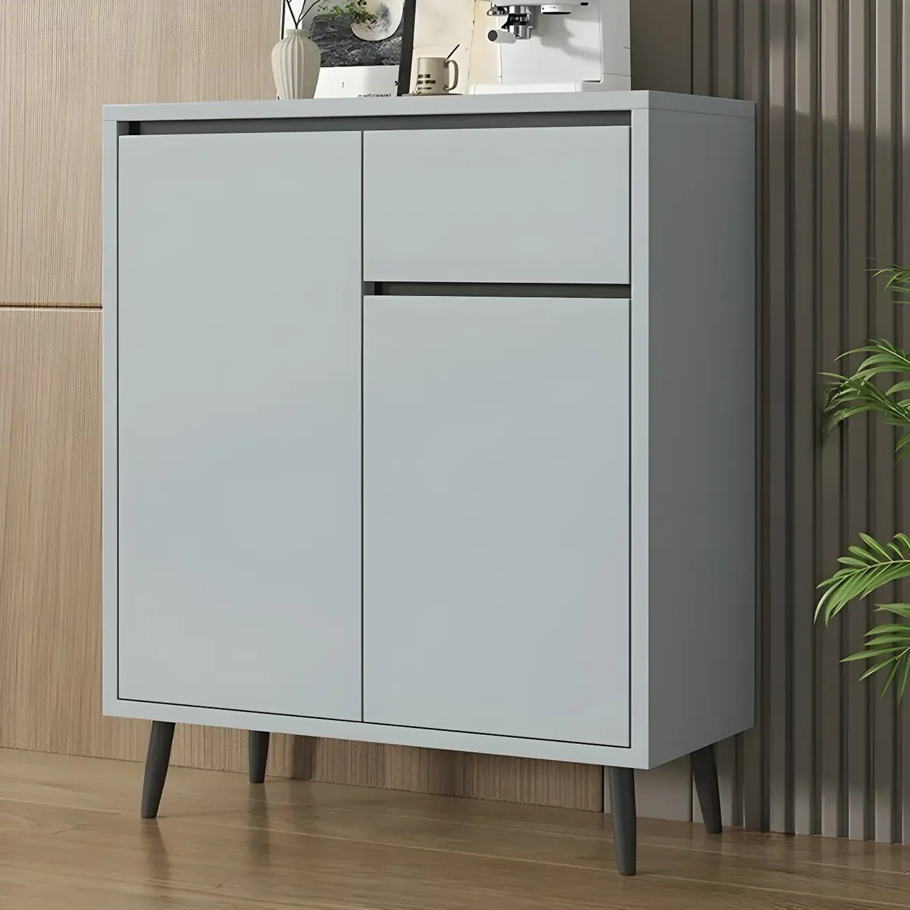 Modern Wooden Sideboard with Multi-Drawers and Cabinets