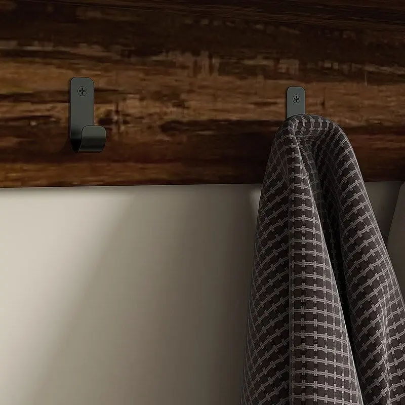 2-in-1 Hall Tree Shoe Bench Set with Coat Rack5-Hook