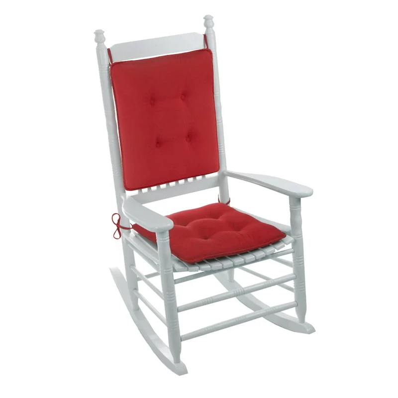 Multi-Color Indoor/Outdoor Rocking Chair Cushion Set (Seat + Back), 1-Person Setup
