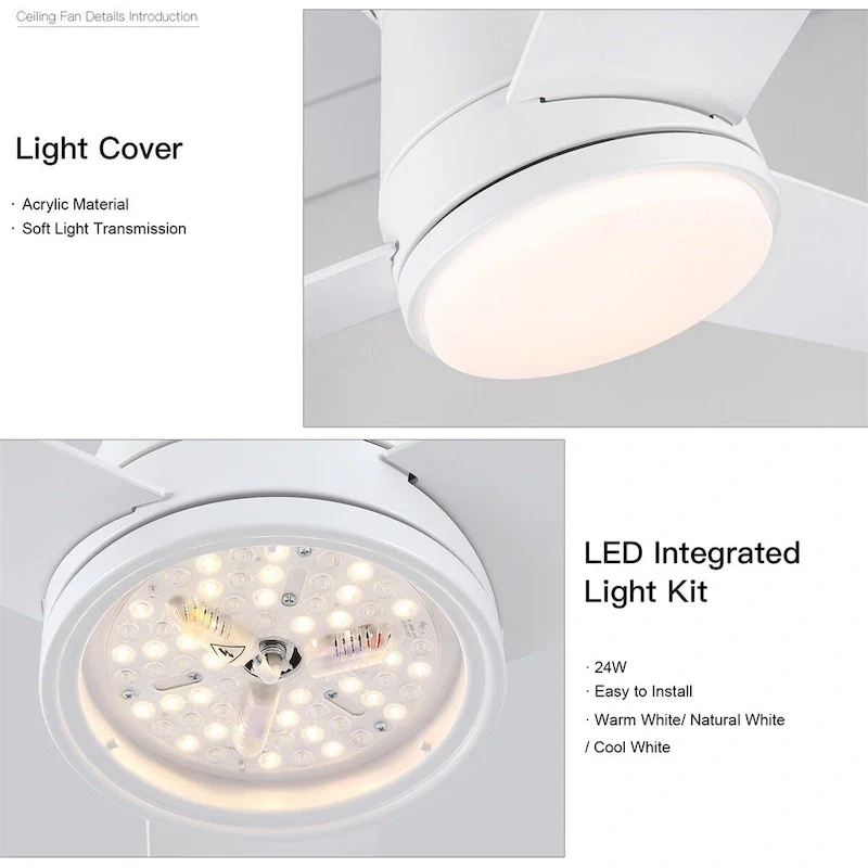 48  Lowe Profile Ceiling Fan with Light