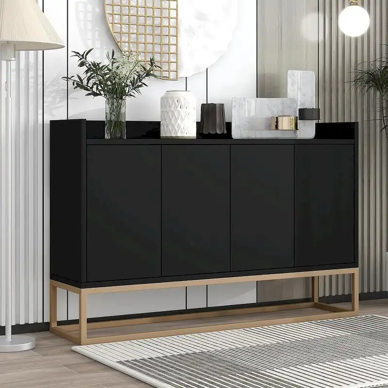 47.2 Modern 4 Door Buffet with Metal Base