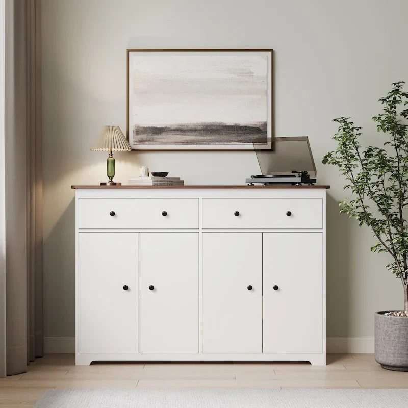 Storage Sideboard Buffet Cabinet with 2 Drawers and 4 Doors