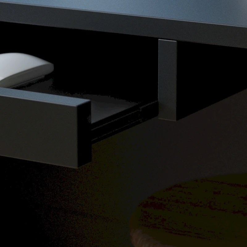 Timechee 55.9W 48.4H L-Shape Wood Reception Desk Drawer With Lock