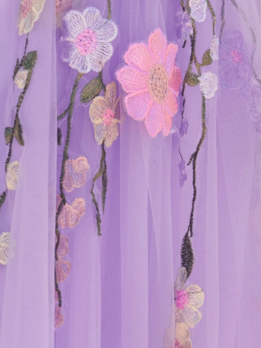 A-Line Lavender Bloom Mini Homecoming Dress