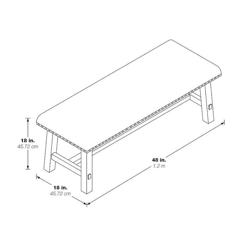 OS Home and Office Furniture Callen Bench with Antique Grey Frame and Antique Bronze Nailhead Trim in Grey Fabric