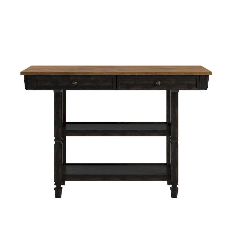 Elena 2-tone Antique Kitchen Island Buffet by iNSPIRE Q Classic