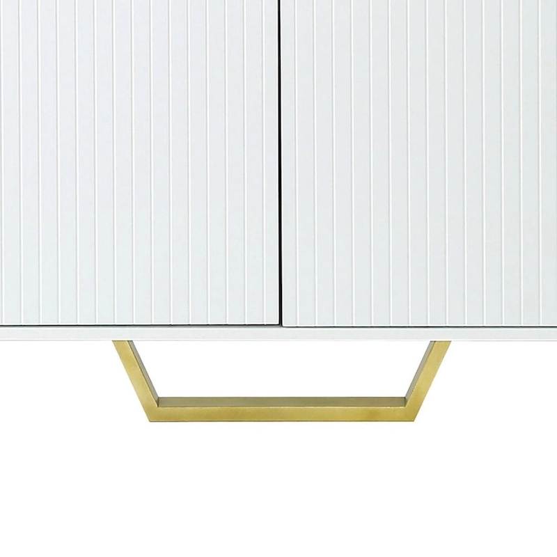 Modern Stylish Freestanding Wooden Sideboard with Imitation Marble Sticker TableTop