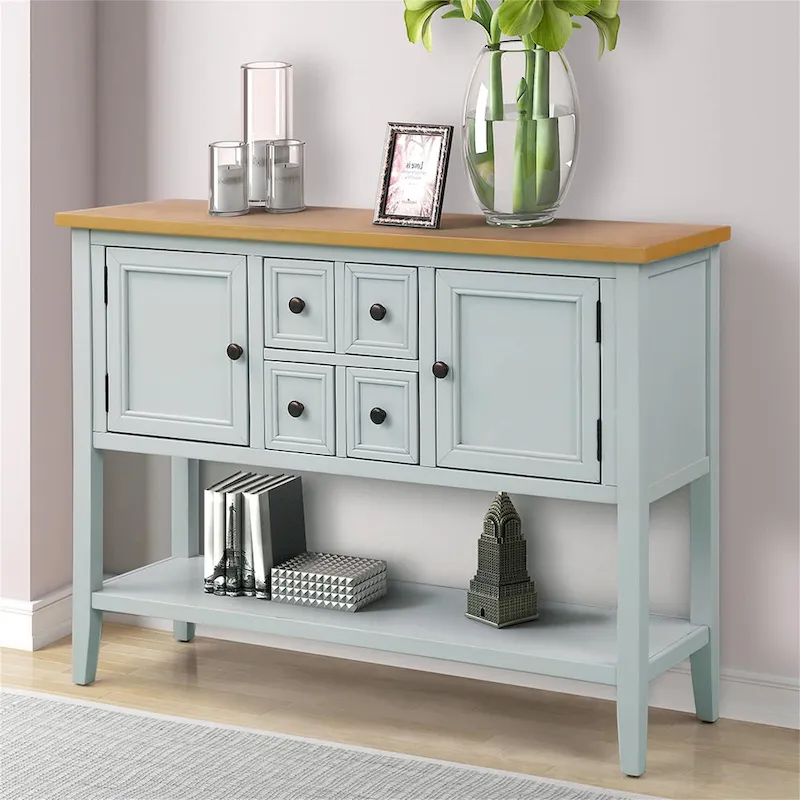 Buffet Sideboard Console Table with Bottom Shelf