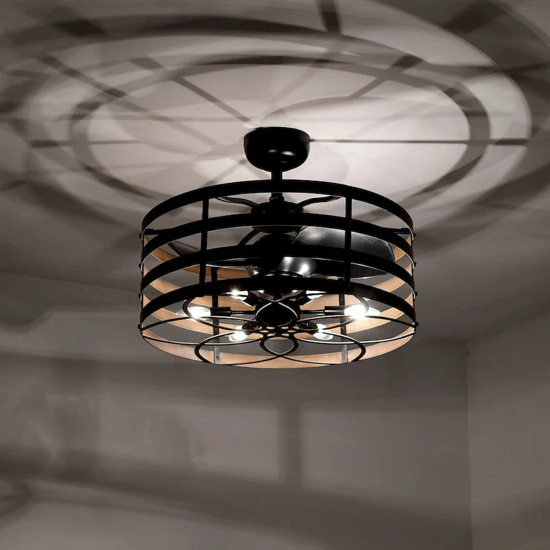 Alaina 24-inch 6 Lights 3 Blades Lighted Ceiling Fan with Remote