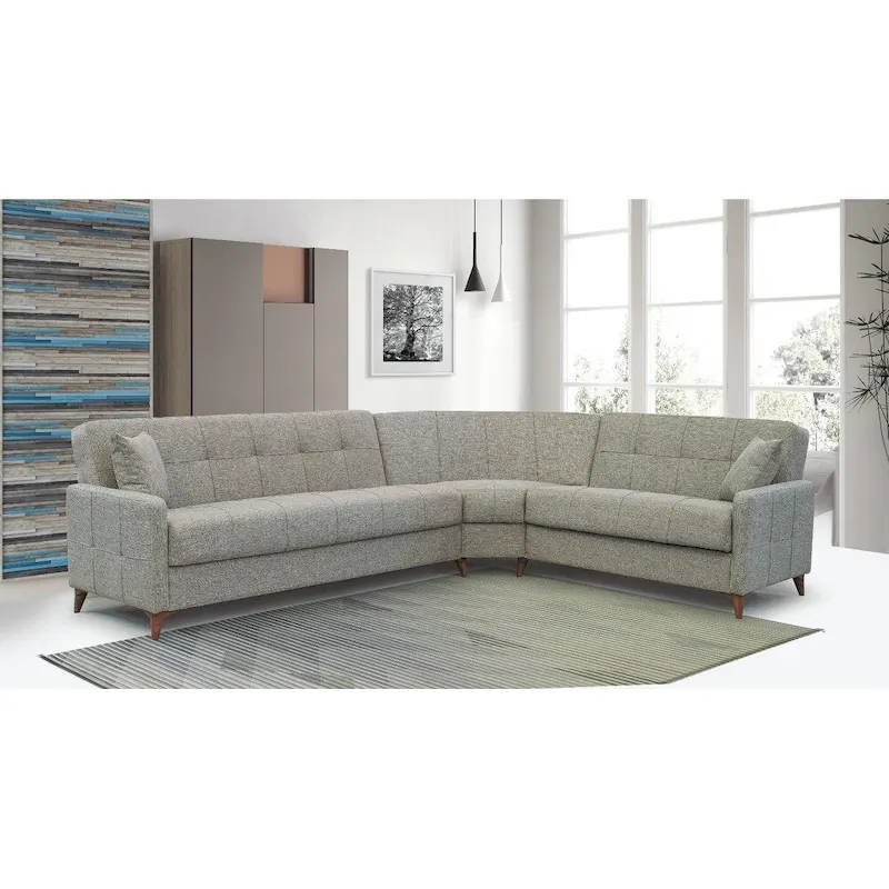 Fabric Convertible Sleeper Sectional Sofa