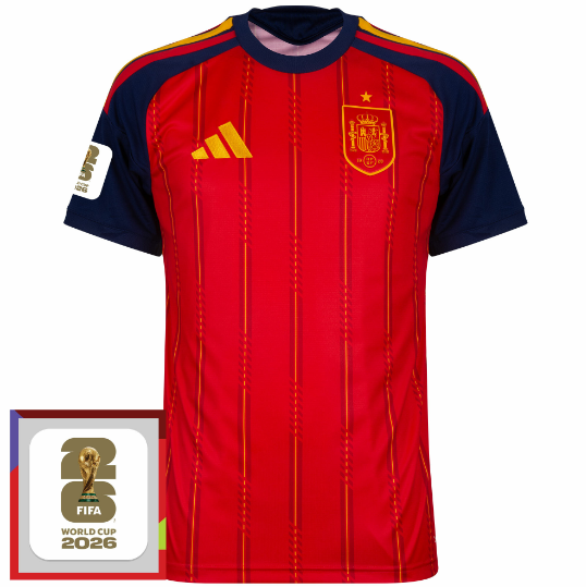 Spain Home Jersey 2026-2027 incl. FIFA World Cup 2026 Winners Edition Patch