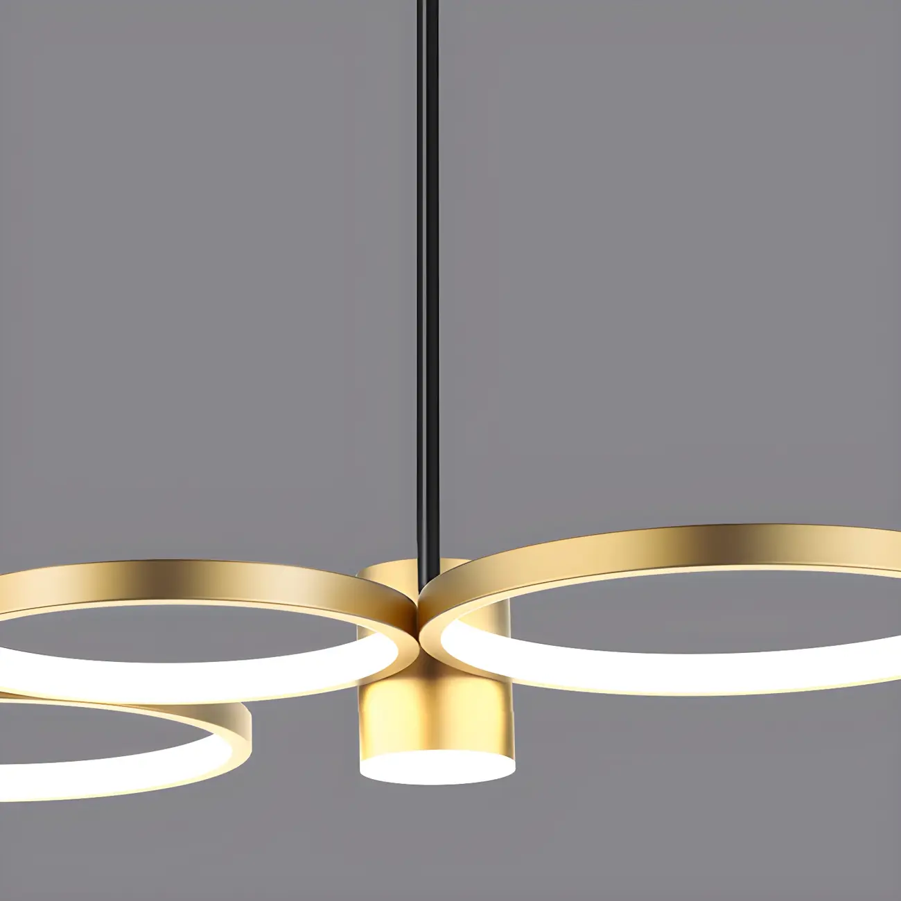 Modern Black Ring Dimming Pendant Light