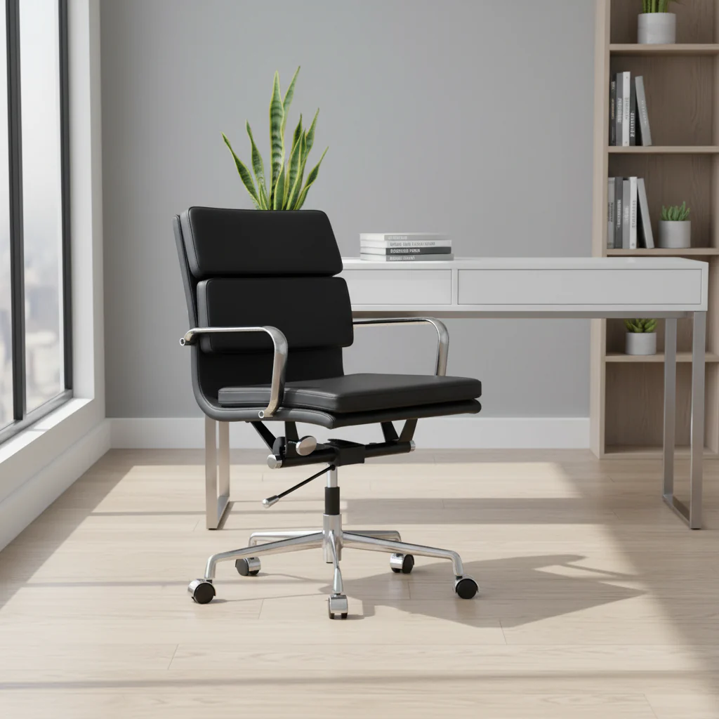 Office Chair PU Leather Adjustable ErgoChair with Thickened Cushion