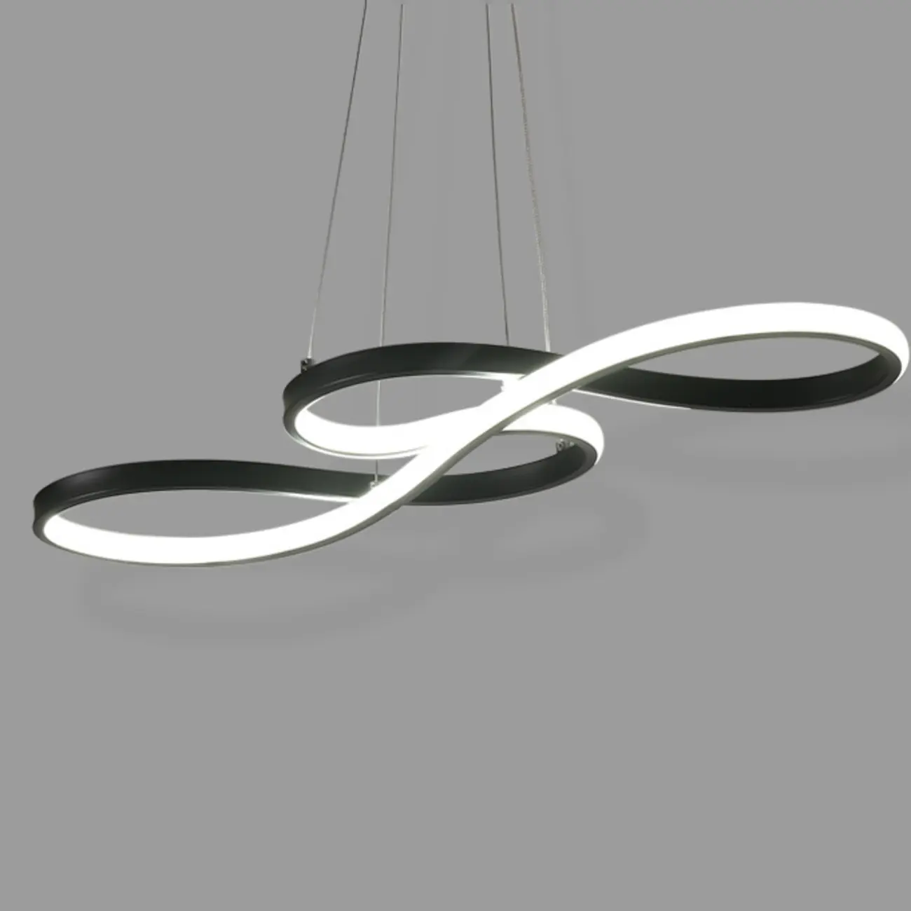 Modern White Linear LED Island Pendant Light with Multi Dimming