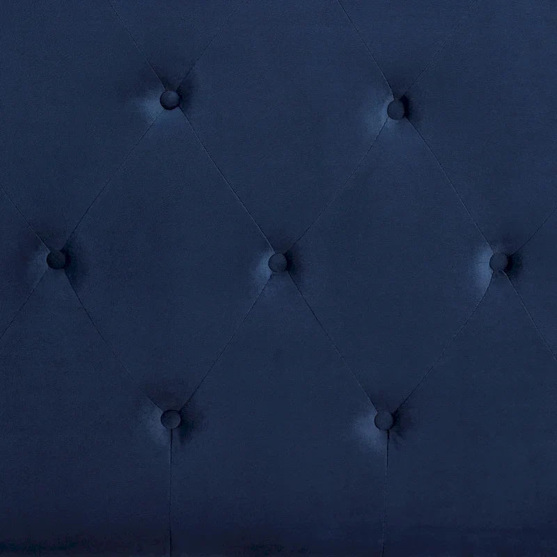 Summit Wingback Tufted Upholstered Bed with Nailhead