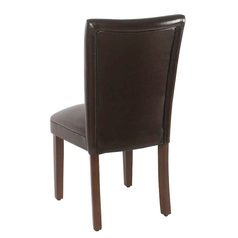 Homepop Parsons Dining Chair - Brown Faux Leather - set of 2
