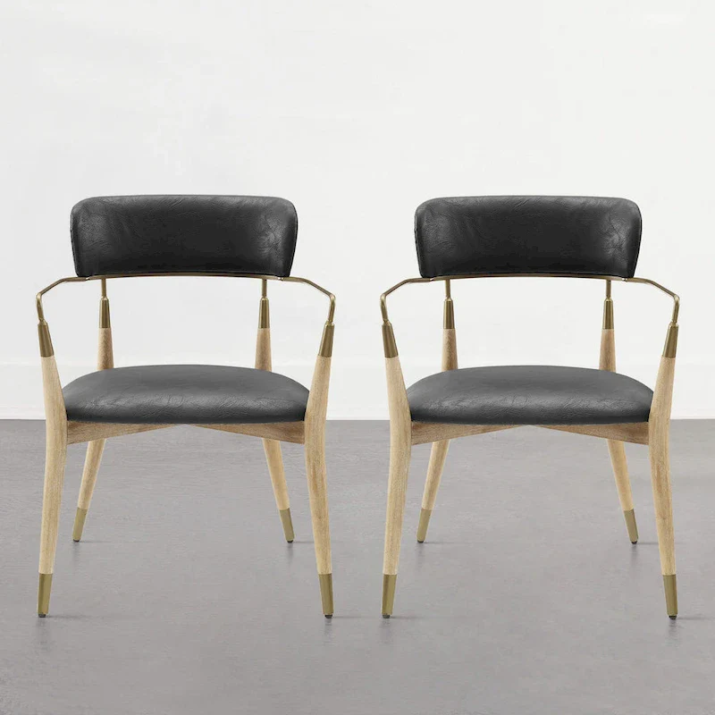 Mid-Century Solid Wood Accent Dining Chair