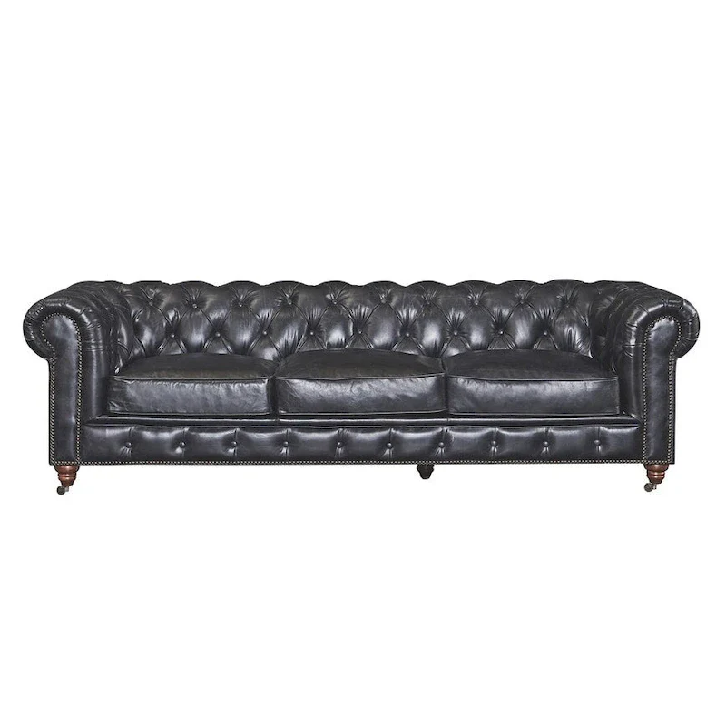 Century Chesterfield Sofa - Light Chestnut Leather
