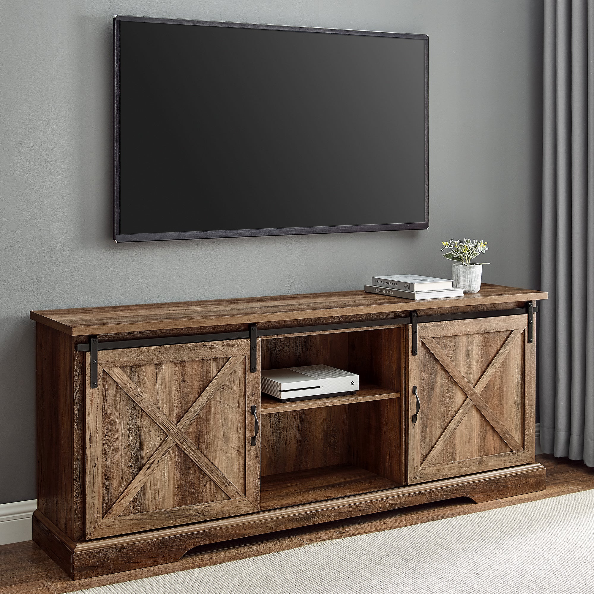 70 Sliding Barn Door TV Console